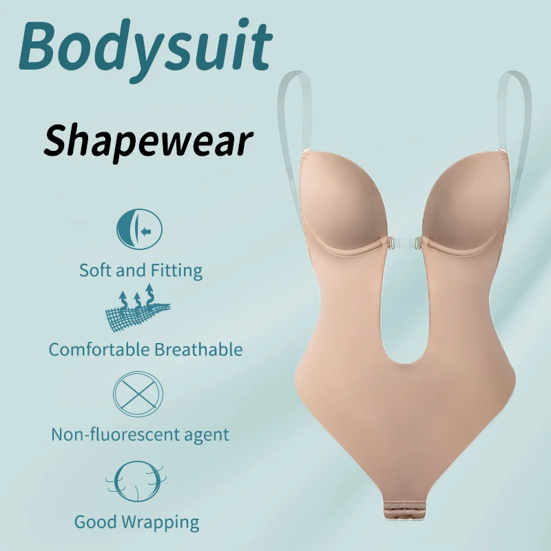 Body modelage du body shaper profond с V образным вырезом string dos nu en forme de U Женский корсет|Боди| |