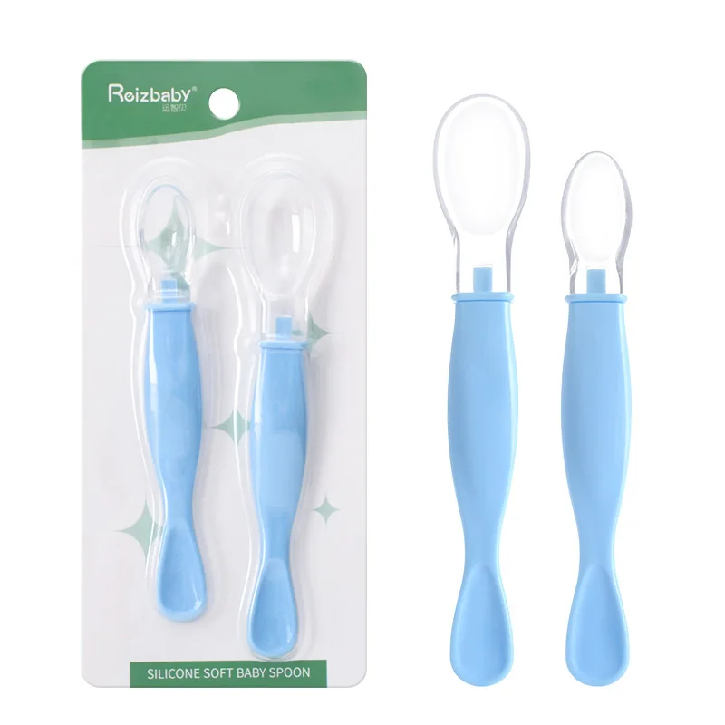 Colher Silicone Baby Spoon Safe Infant Feeding Dishes Tableware Soft Flatware Children Food Kids Feeder Tools Cheap Stuff |