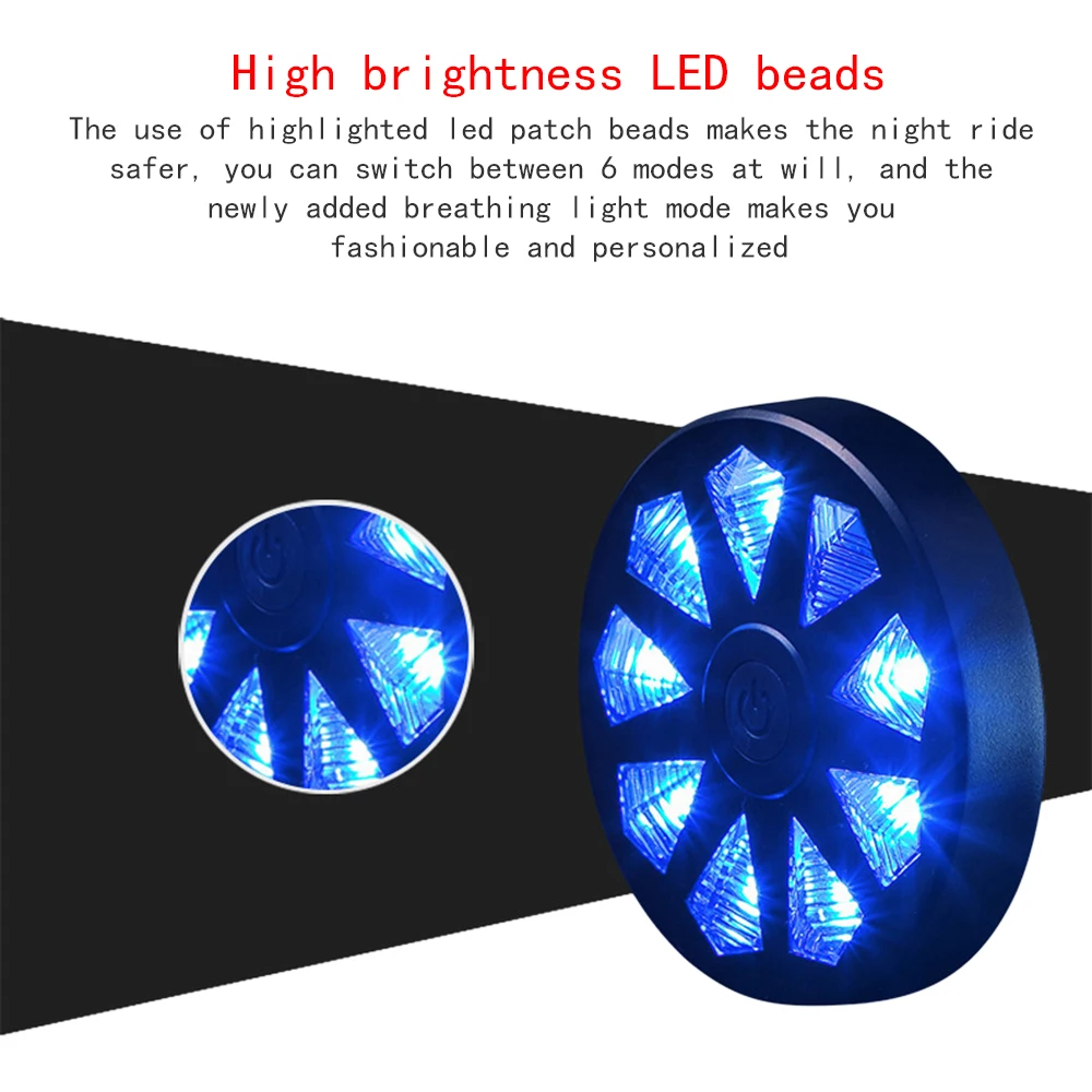 Велосипедная задняя фара Предупреждение USB Перезаряжаемый велосипедный фонарь