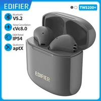 edifier tws200 plus wireless earphones tws earbuds bluetooth 5 2 qualcomm aptx adaptive dual mic noise cancellation type c