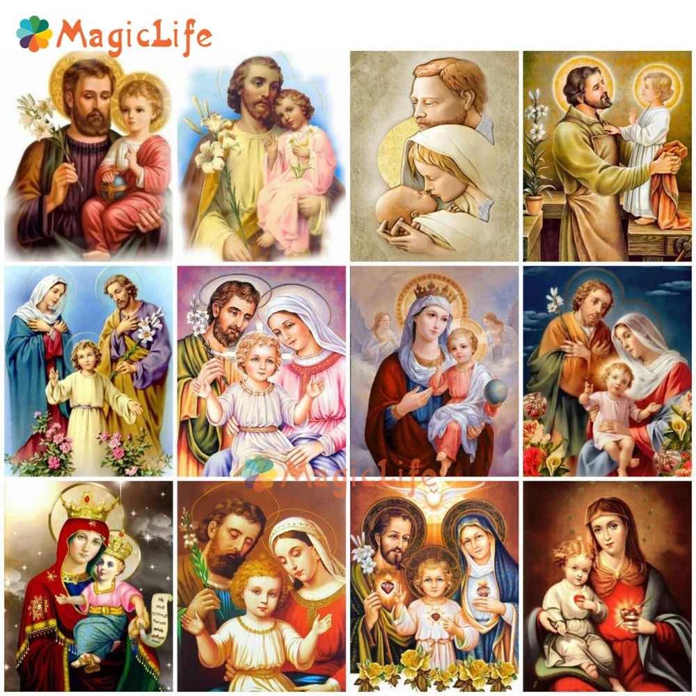 

Religious Virgin Mary Artist Jesus Nordic Poster Wall Pictures For Living Posters Wall Art Canvas Painting Picture Unframed