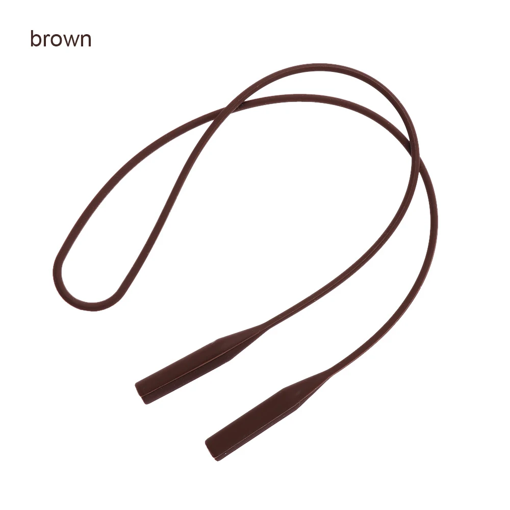 brown 1 шт. Регулируемый силиконовый ремешок для очков шнурок для очков веревки цепочка для очков Спортивный Держатель на ремешке эластичные Нескользящие шнуры - Цвет: brown