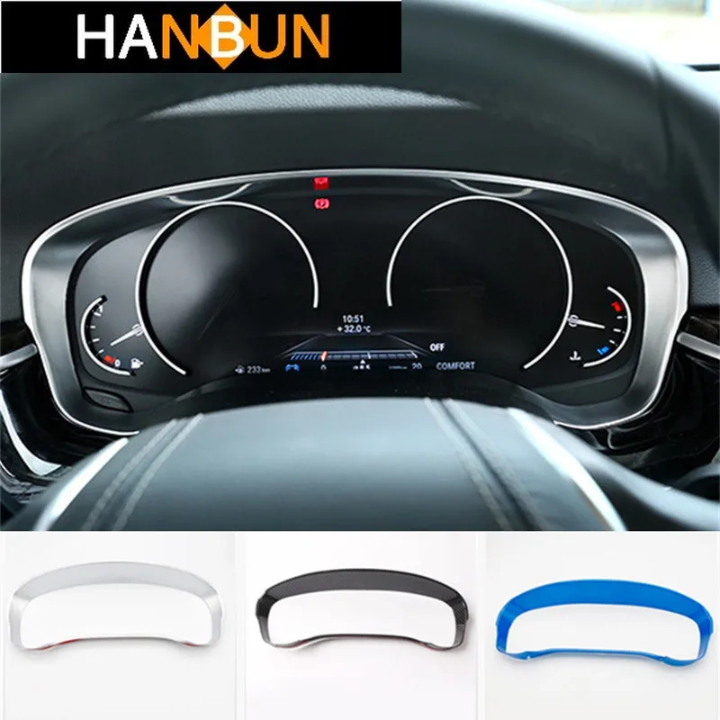 

Car Styling Dashboard Radiator Odometer Decoration Frame Cover Trim Sticker For BMW 5 Series G30 G38 2018 Interior Accessories