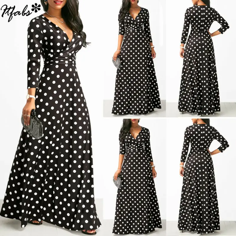 Женское платье макси с цветочным принтом Длинный летний пляжный сарафан для