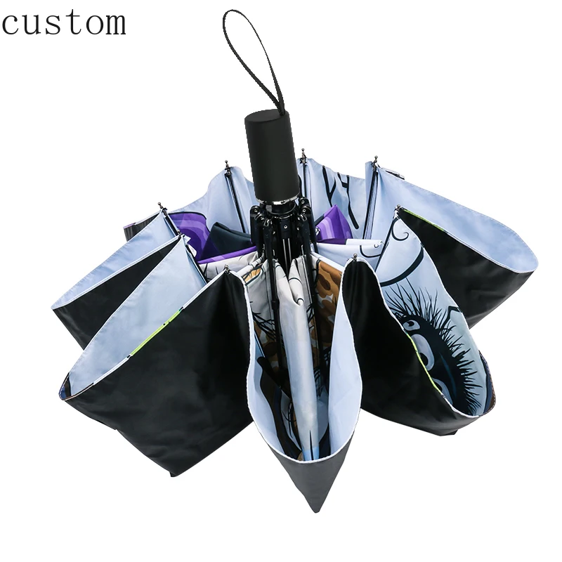 

Cartoon Anime Customized Umbrella Logo Printing UV Protection Windproof Rain Umbrellas As Gift