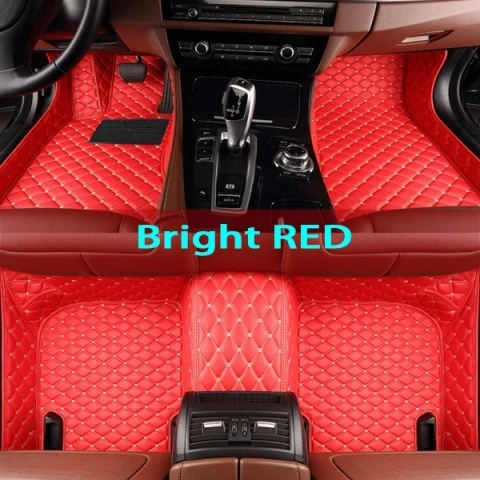 Bright Red "Автомобильные коврики для Mercedes Benz W203 S203 CL203 W204 S204 C204 W205 S205 C class C180 C200 C300 автостайлинг Вкладыши" - Название цвета: Bright Red
