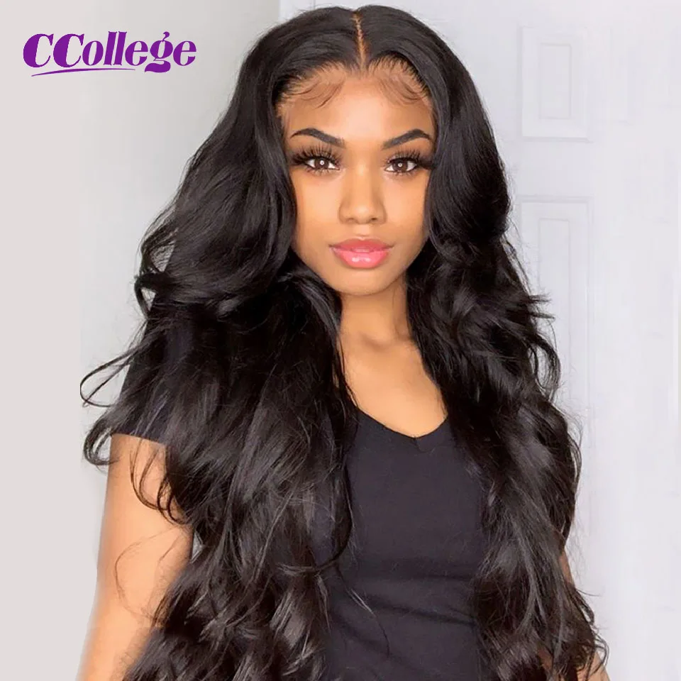 Перуанский парик с волнистыми волосами на сетке спереди предварительно