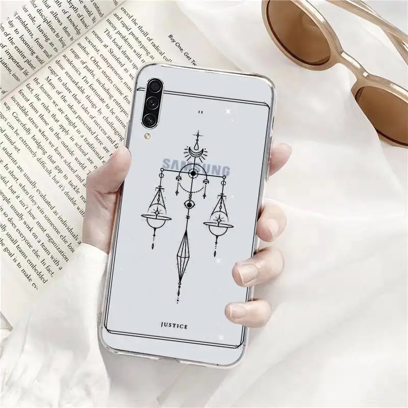 

design fashion Tarot Phone Case Transparent for Samsung s9 s10 s20 Huawei honor P20 P30 P40 xiaomi note mi 8 9 pro lite plus