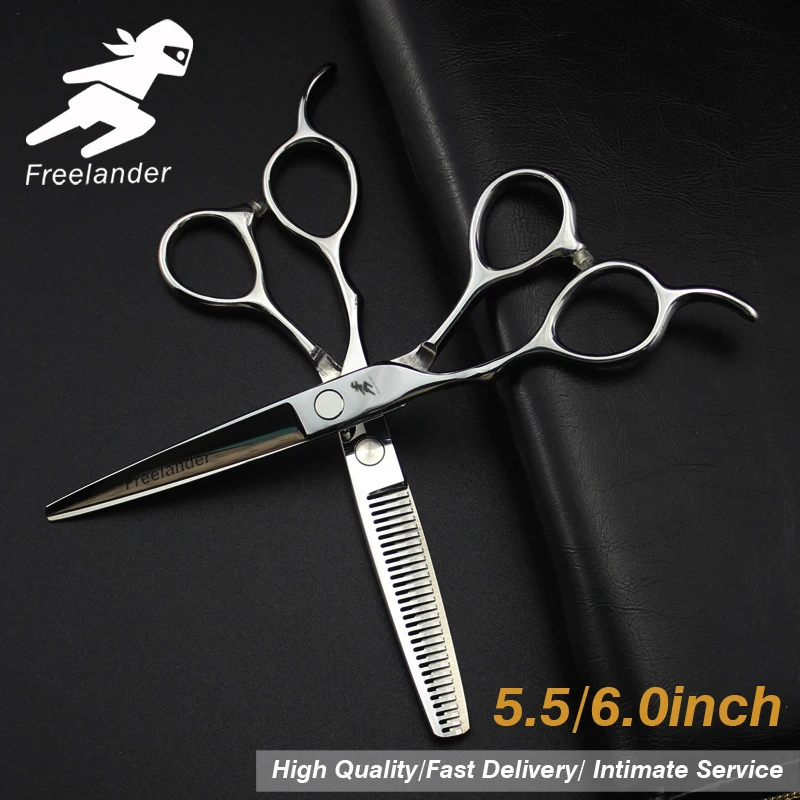 

5.5/6 inch Professional hair Barber scissors set straight scissors and curved pieces hair care & styling