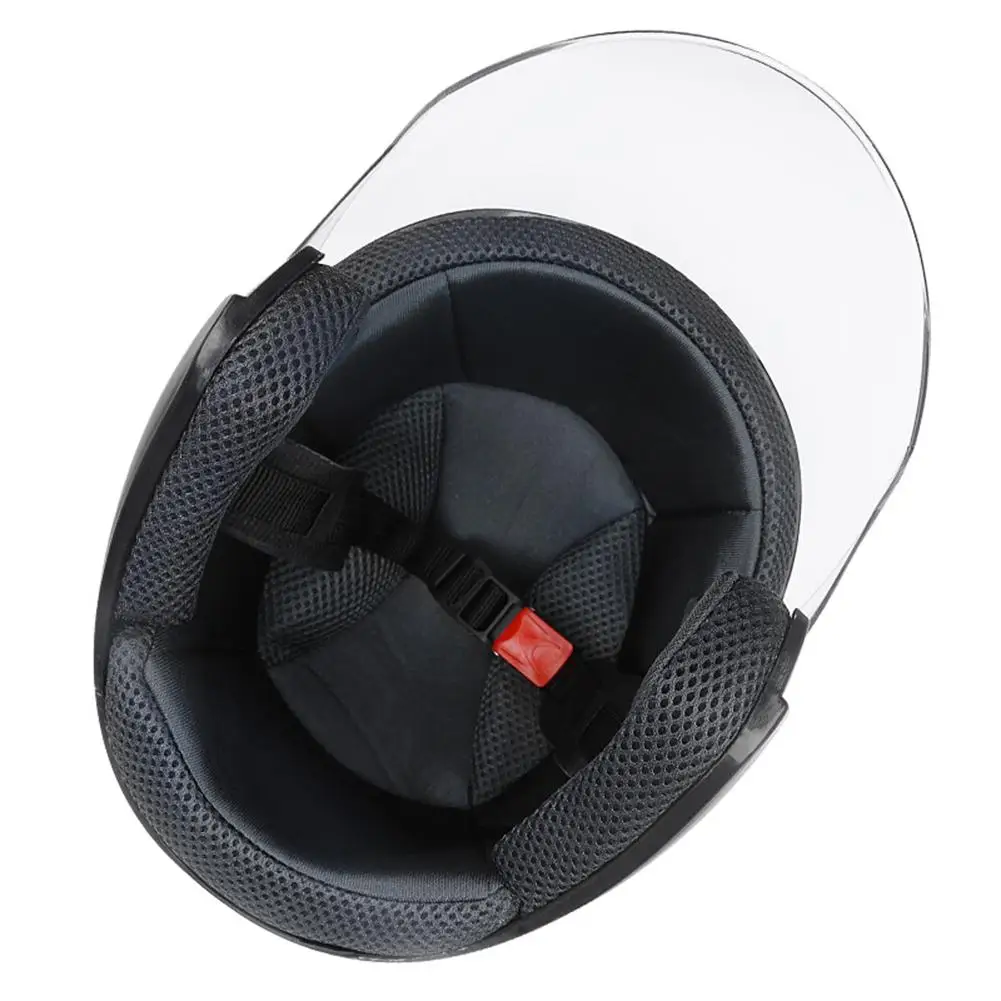 Шлем мотоциклетный с открытым лицом удобный полушлем солнцезащитным козырьком