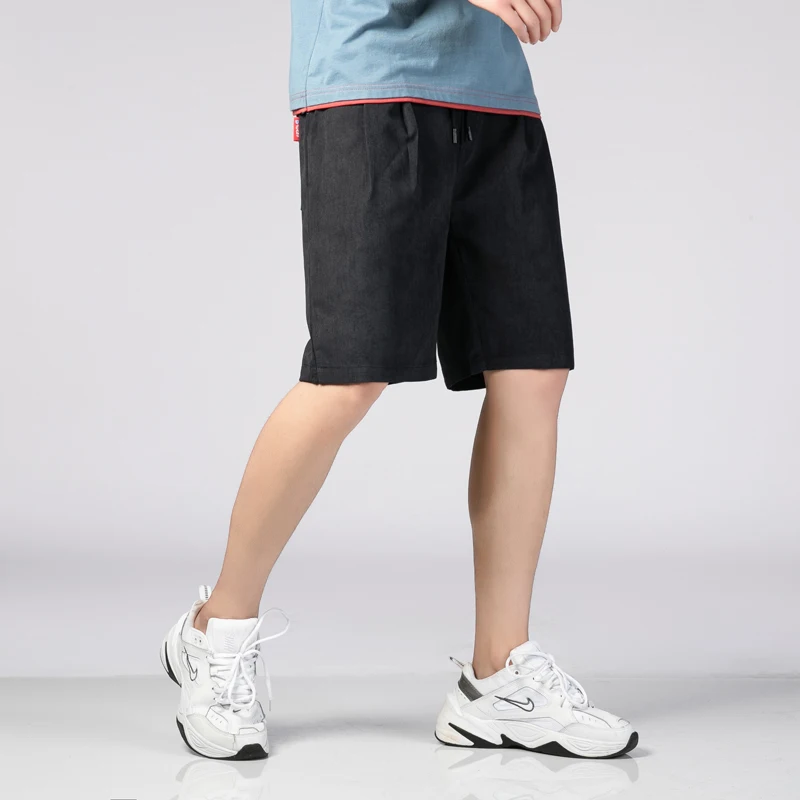 

100% Polyester Summer Breathable Solid Casual Shorts Men Sportswear Sweat Shorts Male Loose Short Pants