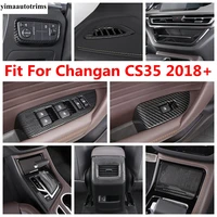 for changan cs35 2018 2020 armrest window lift handle head light gear box panel ac air vent cover trim carbon fiber accessories