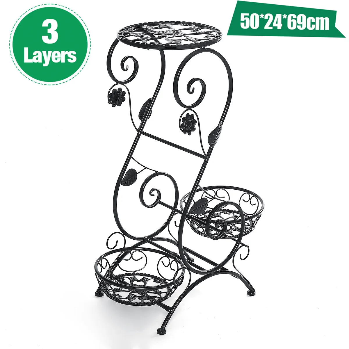 Европейский кованый железный Цветочный Стенд для помещений многоэтажная