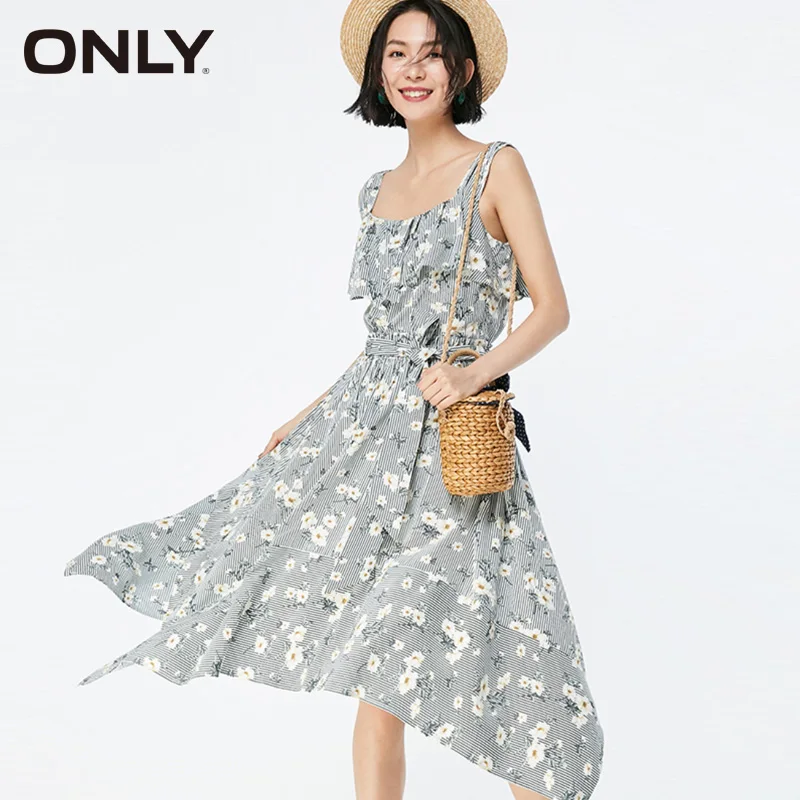 

ONLY Women's Lace-Up Two-Piece Pleated Dress| 119107694