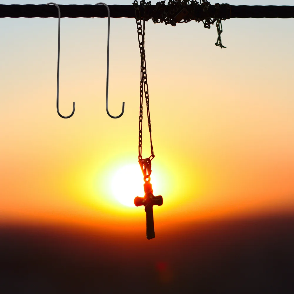 

6pcs Hook Outdoor Hanging Hooks Curved Hanging Hooks Pot Wall Hanging Hooks