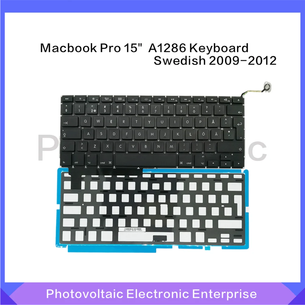 Новинка для MacBook Pro 15 4 &quotA1286 SE шведская клавиатура с подсветкой 2009 2012
