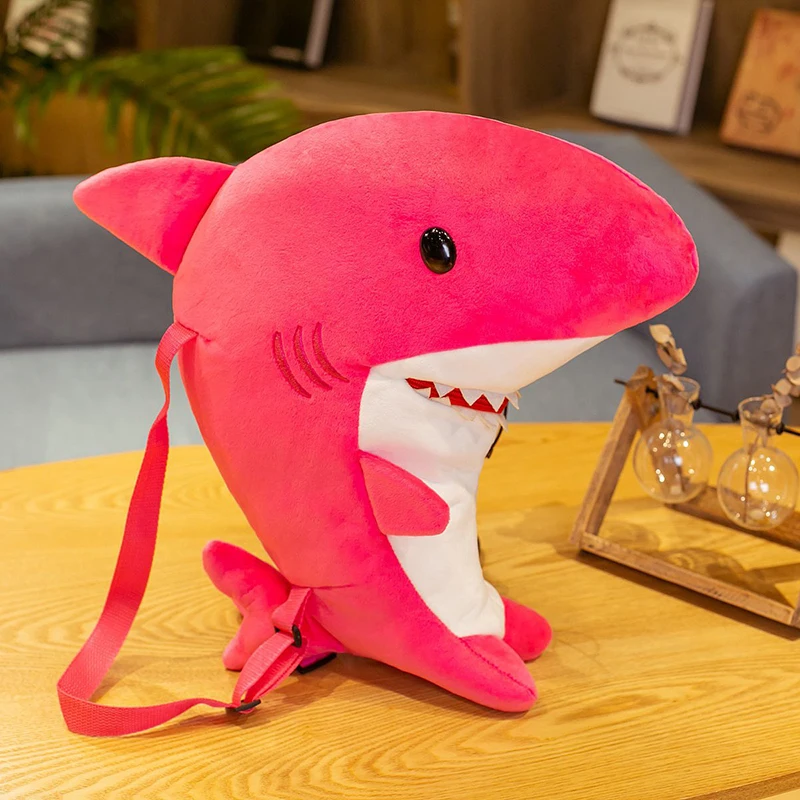 Kawaii Shark Plush Doll Cartoon Marine Life Toy Cute Backpack Baby Storage Money Bag Birthday Gift for Child's | Игрушки и хобби
