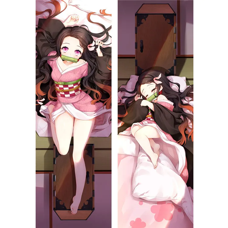 MGF дизайн Dakimakura Demon Slayer: Kimetsu no Yaiba аниме Kochou Shinobu dakimakura обнимающий чехол для подушки Kamado Nezuko