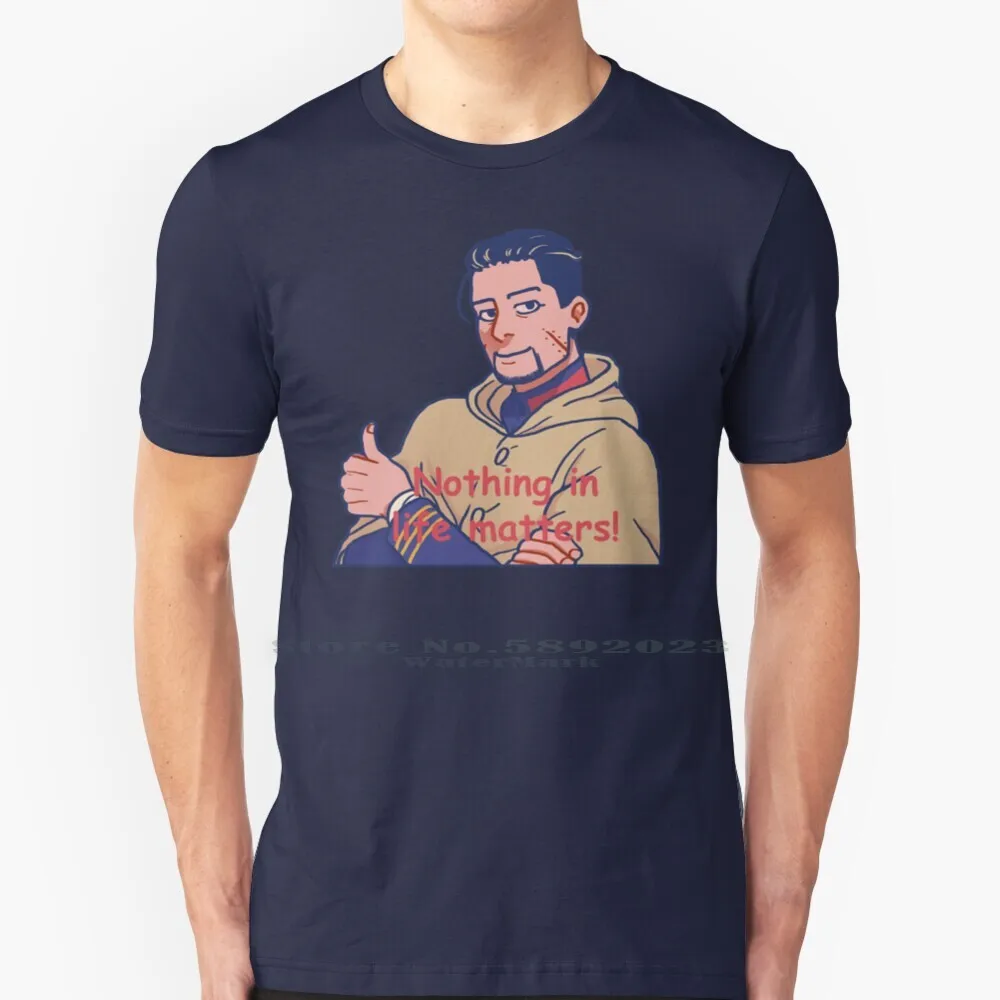 

Хлопковая футболка Nihilism Ogata 6XL, Золотая камуй, Золотая камуй, манга