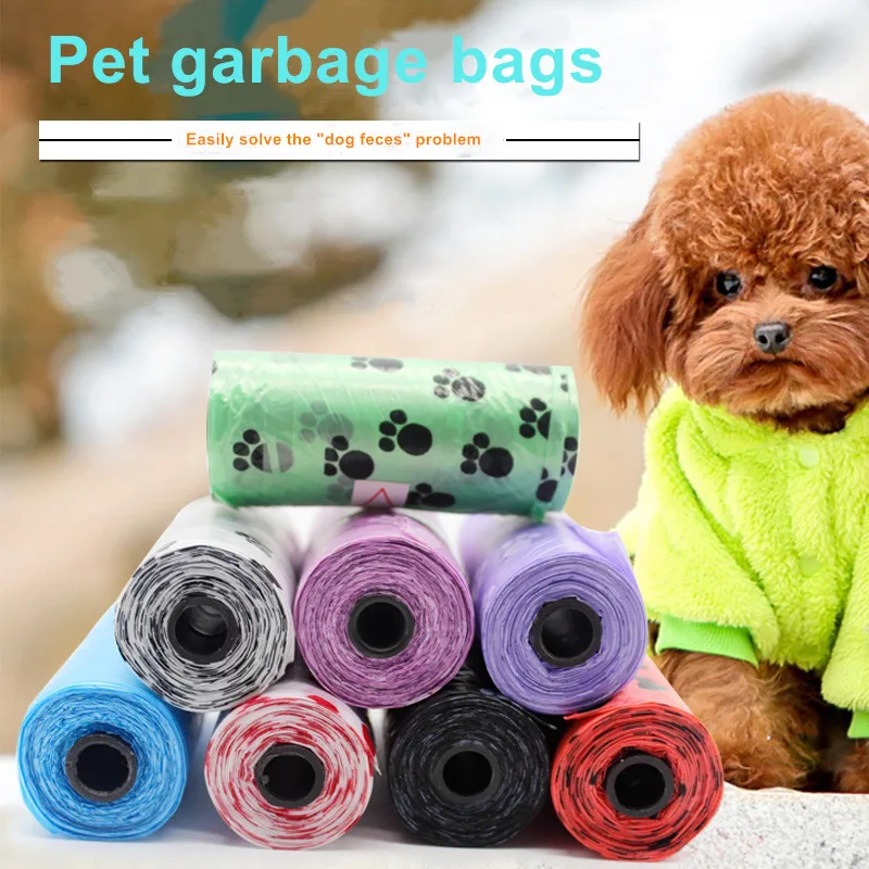 

1PC Biodegradable Pet Dog Poop Bag Zero Waste Dog Pooper Bags Paw Doggy Litter Poop Bag Dispenser Pets Products For Dogs