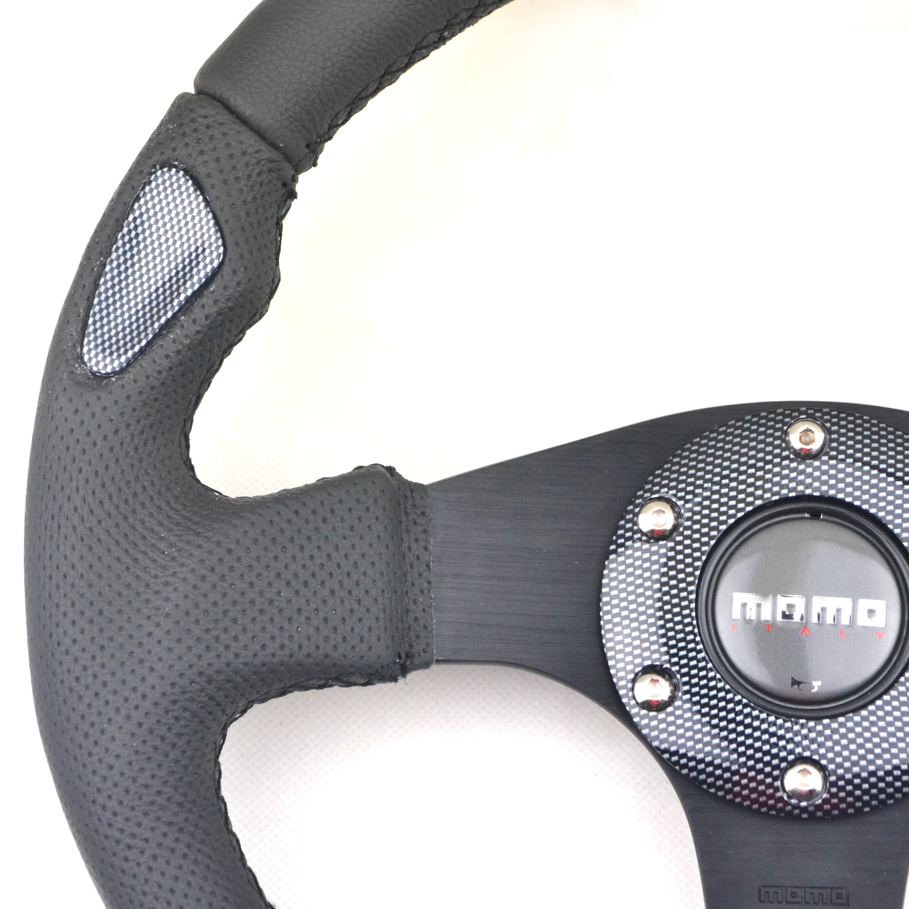 320 мм гоночное рулевое колесо кожаное иглое отверстие плоского типа для вождения