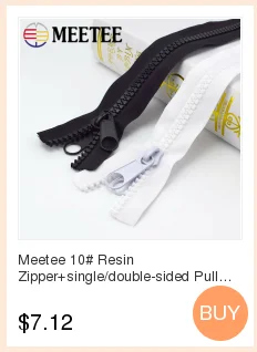 Meetee 8#120 см Двойные застежки-молнии из смолы, двойные ползунки, спортивная одежда, сумки, швейные принадлежности, домашний декор, материалы для рукоделия