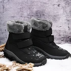 Женские зимние ботинки для досуга, новинка 2021, водонепроницаемая обувь, зимняя теплая обувь с мехом из хлопка, внешняя женская обувь