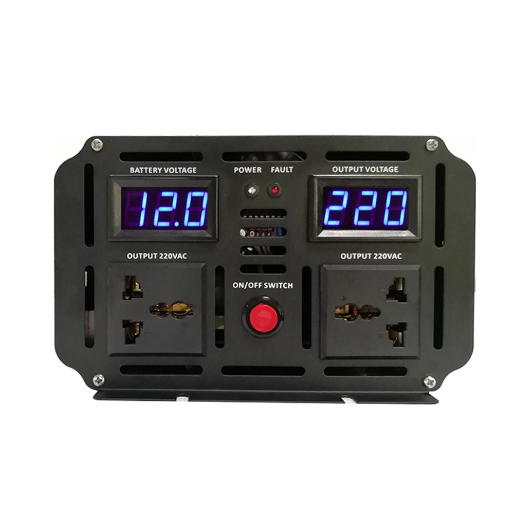 Инвертор с чистым синусом Мощность 2500 Вт зарядным устройством DC12/24/48/60/72V