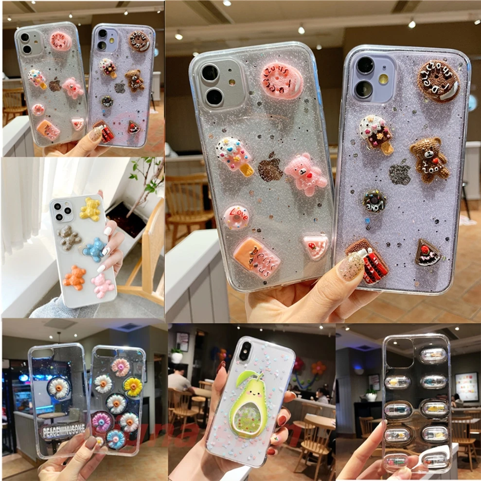 Signalshin 3D милый медведь груша чехол для телефона Huawei P40 Honor 30s V30 20 10 9A 9X X10 P30 Pro P20 Lite
