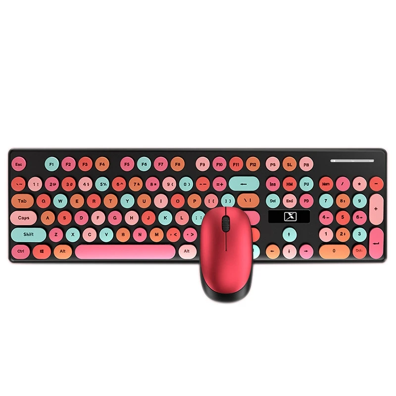 

Беспроводная игровая клавиатура и мышь в виде помады карамельного цвета, подходит для ноутбуков и настольных компьютеров