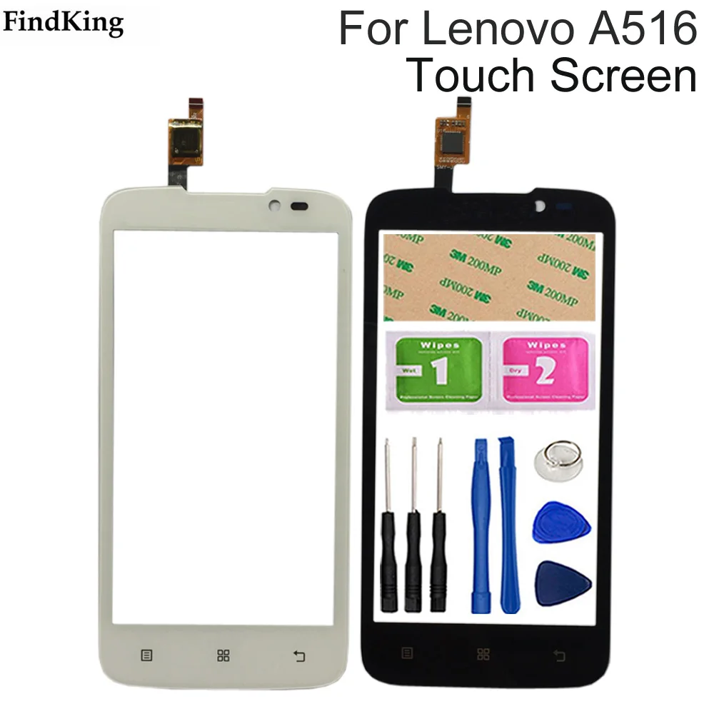 

4.5" TouchScreen For Lenovo A516 Touch Screen Panel Digitizer Front Glass Sensor Highscreen Touchscreen Adhesive Screen Tools