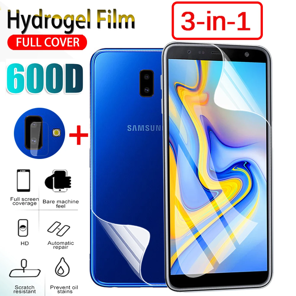 Гидрогелевая пленка 3 в 1 для Samsung Galaxy J6 plus J4 Защитная задней панели объектива