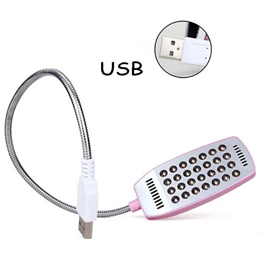 

28 LEDs USB Light Energy Save Book Lamp 360 degree Flexible Laptop Computer Desk Light Reading Learning Lighting Metal Hose
