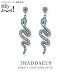 Серьги в виде капель с Голубая змейка, Европа, Стиль ручной работы хорошее, модное ювелирное изделие, богемные, подарок для женщин, 2020 подарок 925 стерлингового серебра