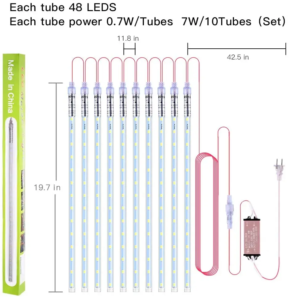 Метеоритный дождь падение светильник 50cm10Tubes падения соскульки