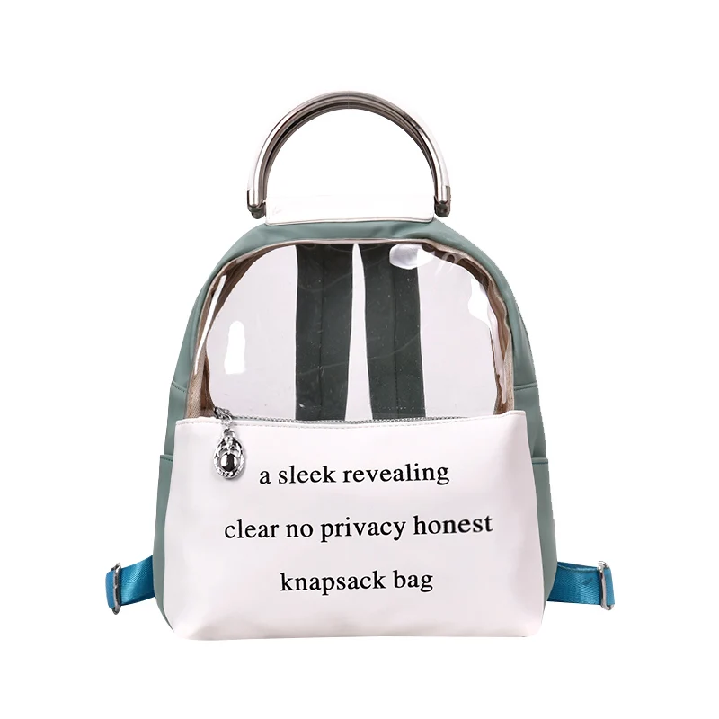 

Printing Clear Transparent Backpack Jelly Candy Color Backpacks For Women Schoolbag For Teenage Girls Leather Student Book Bag
