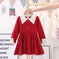 girls long sleeved knitted outer dress baby girl sweater toddler girl winter clothes toddler fall clothes 2021 toddler sweater