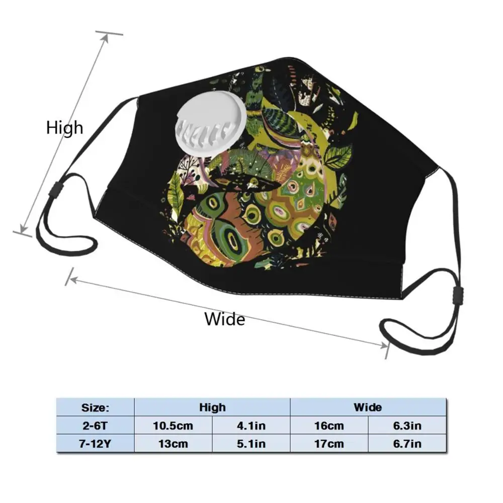 Космический Павлин для детей мужчин женщин маска лица регулируемая с петлей
