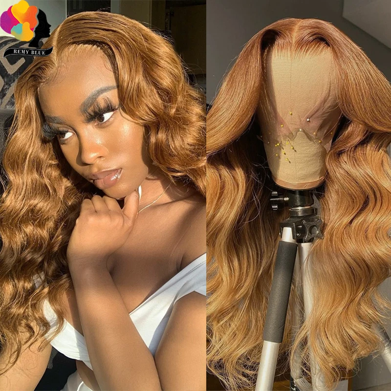 Ginger Blonde Lace Front Human Hair Wigs Transparent Body Wave Lace Frontal Wigs Ginger Orange Human Hair Wigs Brazilian Remy