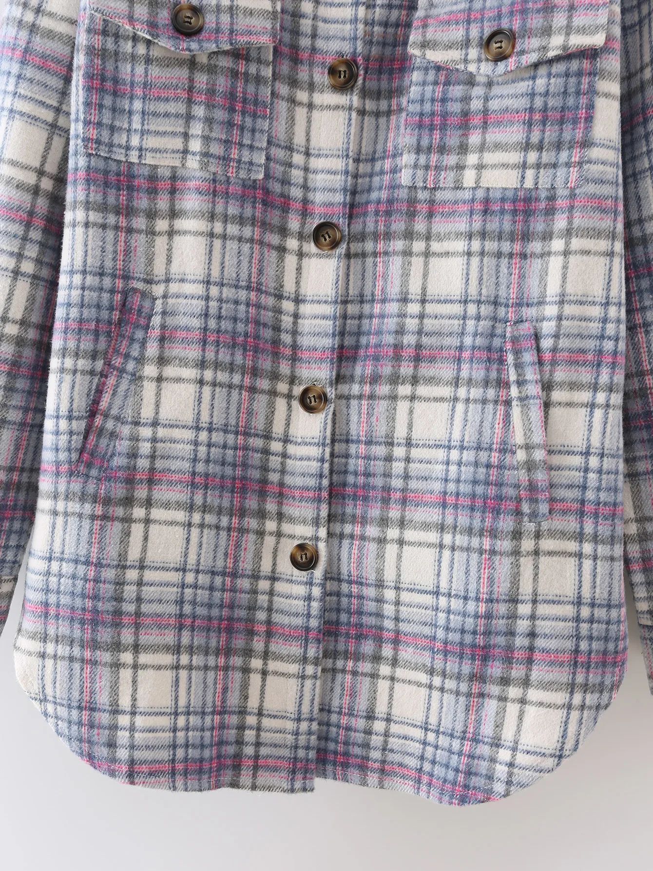 

2021 autumn new product European and American style street fashion urban casual woolen plaid shirt jacket