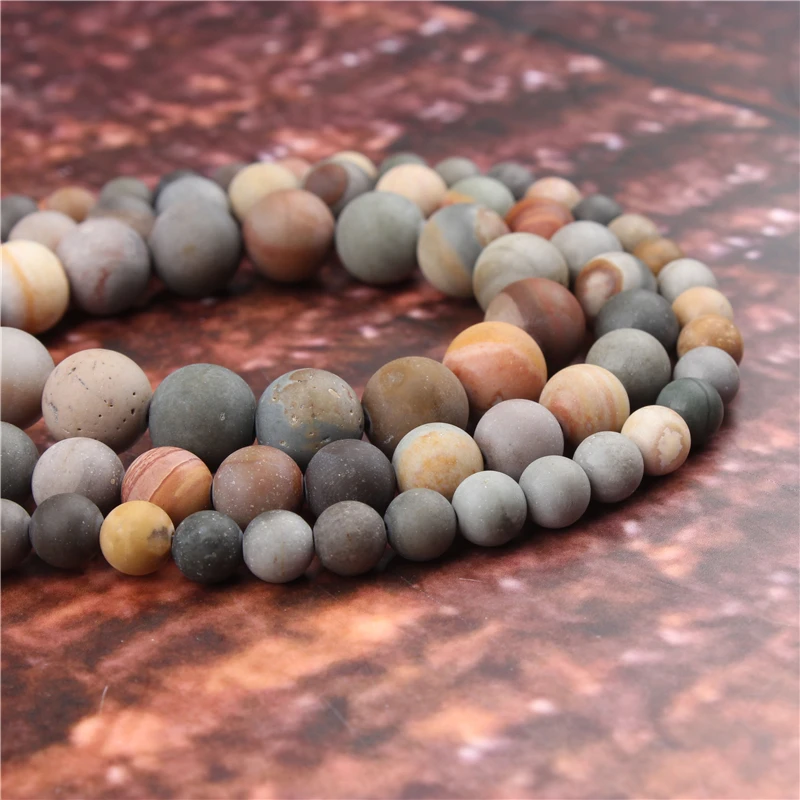 

Wholesale Fashion Jewelry Matte Drawing 4/6/8/10 / 12mm Suitable For Making Jewelry DIY Bracelet Necklace