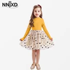 Детское осеннее платье для девочек, с длинным рукавом, домашняя повседневные платья принцессы с принтом на день рождения вечерние костюм От 3 до 8 лет, детские костюмы