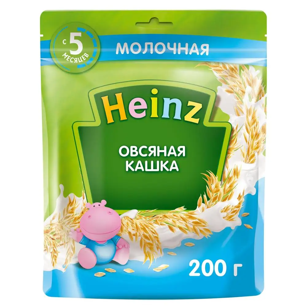Каша молочная Heinz овсяная 200 г с 5 месяцев|Сухие детские каши