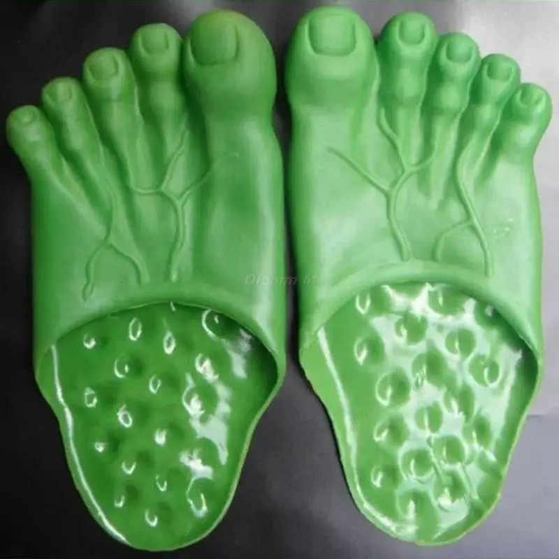 Забавные мужские слайдеры имитация гигантских ног босоножки с пятью пальцами