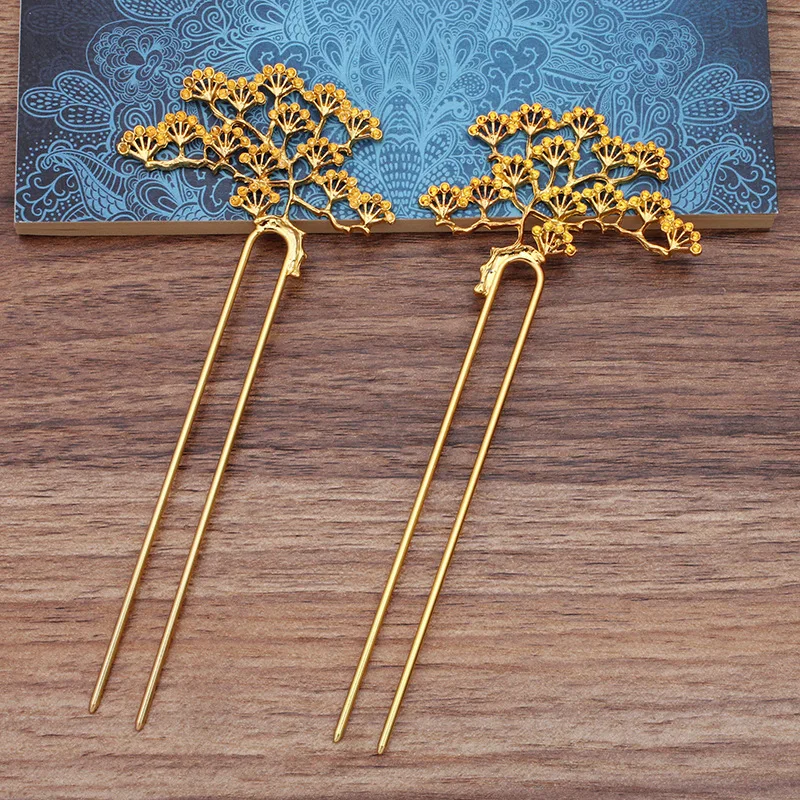 Морская веточка для волос 5 шт. 116*12 мм металлический сплав вилка 65 * 45 основа