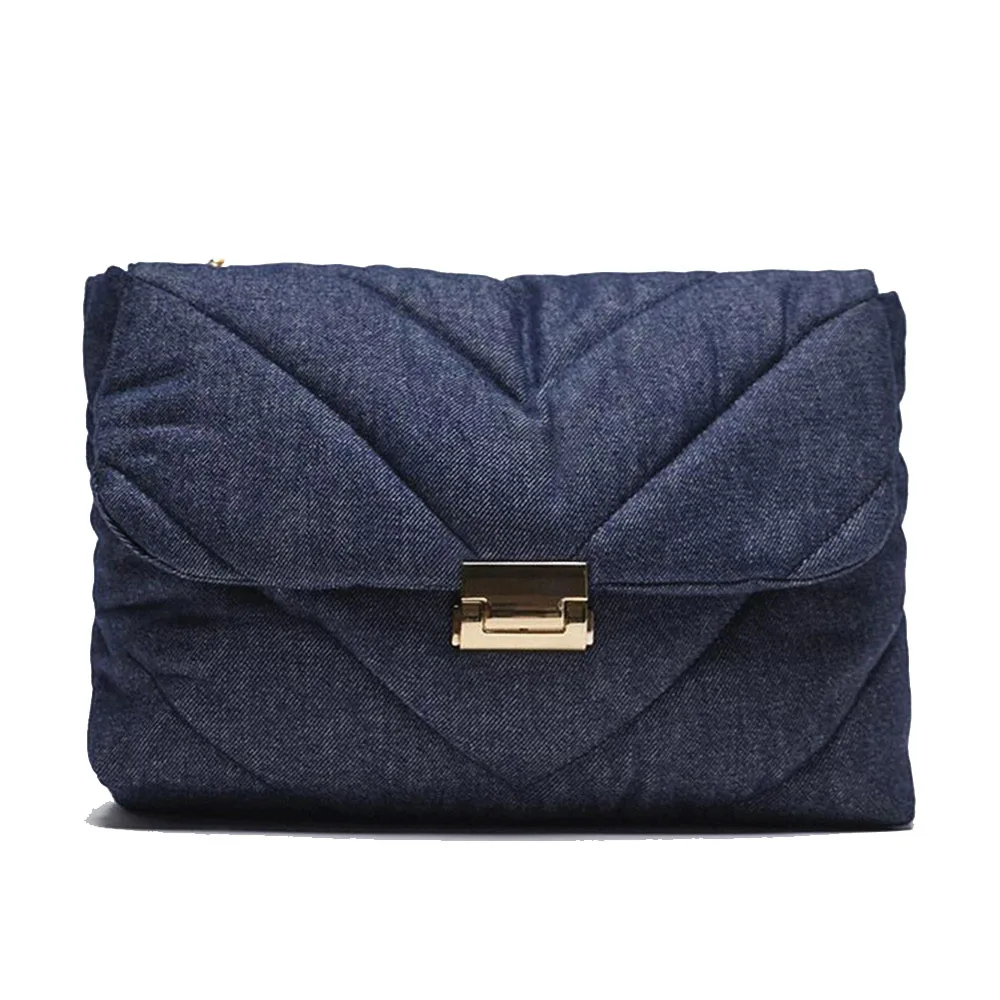 

Women's Shoulder Bags Casual Denim Metal Chain Shoulder Bag Designer Handbag Purses Women Handbags