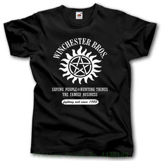 

Winchester Brothers T Shirt S - Xxxxxl Supernatural Sam Bob Hunter Series Summer Style Hip Hop Men T-shirt Tops
