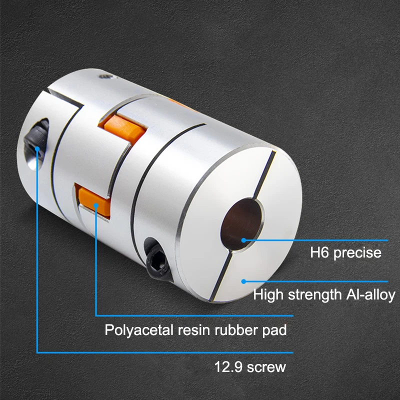 LONGWE 4 кулачковый вал сливовый соединитель D65 L90 CNC Moter Transit Flexible муфта 12 мм 14 17 22 38