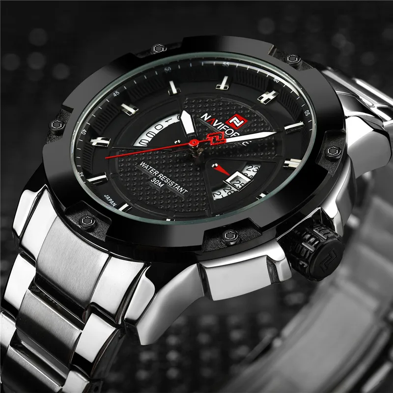 Relogio Masculino NAVIFORCE часы мужские модные повседневные водонепроницаемые кварцевые