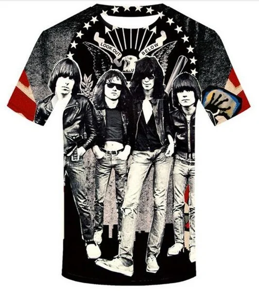

Rock 3D Printed Fashion T-shirts for Women/Men J10